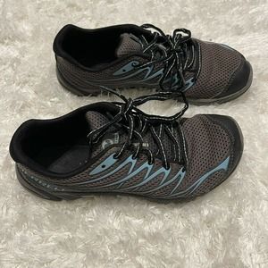 Merrell Vibram Bare Access Arc 4 Gray Blue Run Shoes Size 6 Lace Up